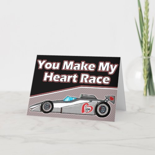 valentines day race car holiday card