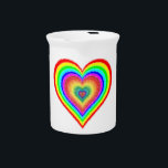Valentine's Day Rainbow Love Symbol-25543 Beverage Pitcher<br><div class="desc">Valentine's Day Rainbow Love Symbol-25543</div>