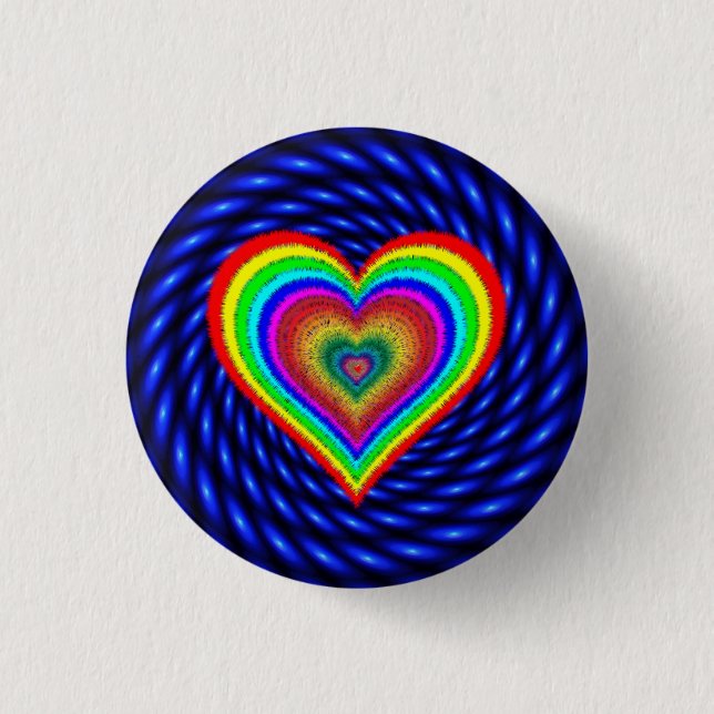Valentine's Day Rainbow Love Symbol-25543 Button (Front)
