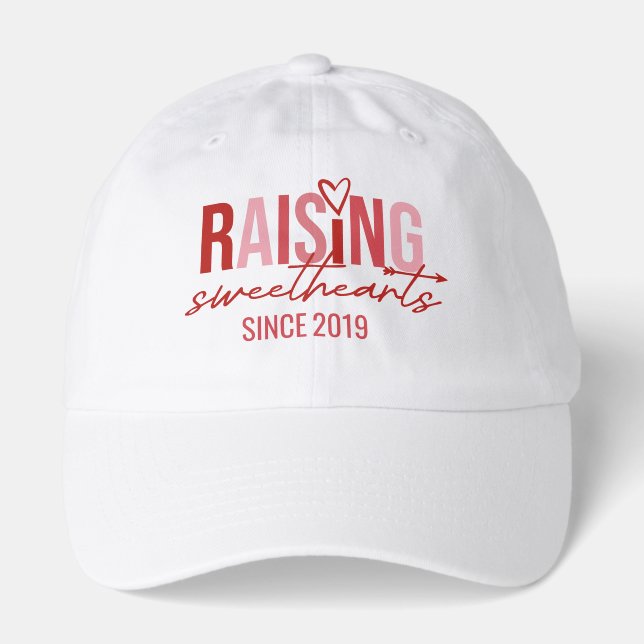 Valentine's Day Raising Sweethearts Mom Hat (Front)