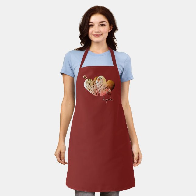 Valentine's Day Red  Apron (Worn)