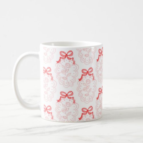 Valentines Day Red Bows  Roses  Mug