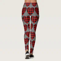 Red Valentine's Day Heart Leggings