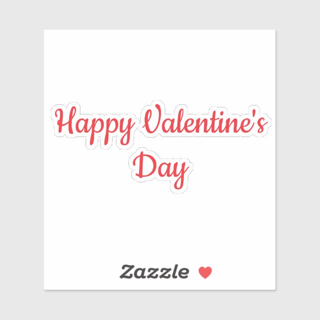 Valentine's Day Red Colorful Cute Romantic 2025 Sticker (Sheet)