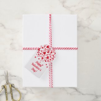 Valentine's Day Red Confetti Hearts Personalized