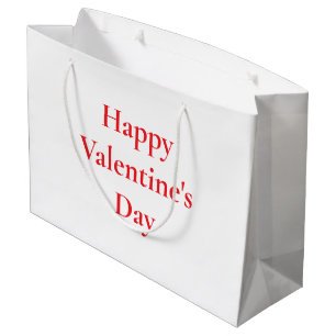 Valentine's Day Red Cute Colorful Romantic 2025 Large Gift Bag