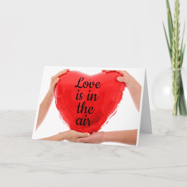 Valentine's Day Red Heart Card (Front)