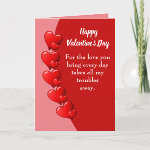 Valentine's Day Red Heart Card