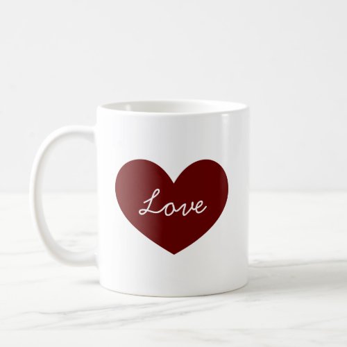 Valentines Day Red Heart Coffee Mug