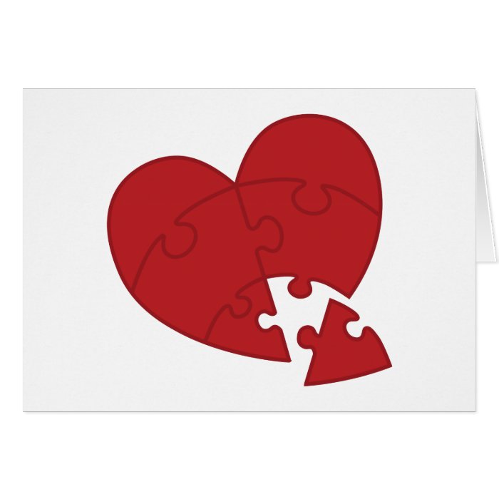 Valentine's Day   Red Heart Greeting Card
