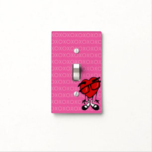 VALENTINE'S DAY RED HEART LIGHT SWITCH COVER