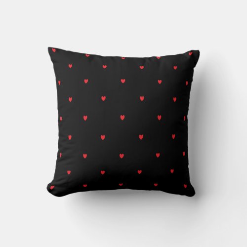 Valentines Day Red Heart Pattern Custom Cute Gift Throw Pillow