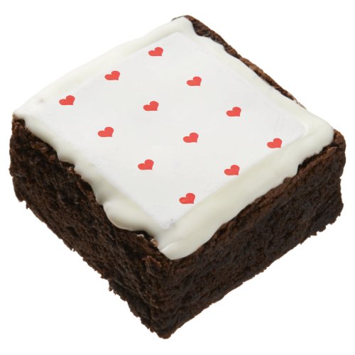 Valentines Day Red Heart Patterns Cute Gift Favor Brownie