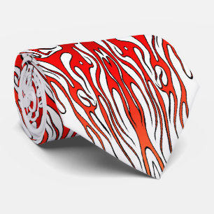 Valentine's Day Red Heart Tribal Tattoo Neck Tie