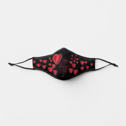 Valentines Day Red Hearts Beautiful Pattern Premium Face Mask