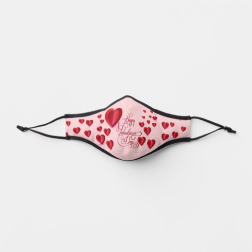 Valentines Day Red Hearts Beautiful Pattern Premium Face Mask