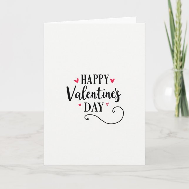 Valentines Day Red Hearts Card (Front)