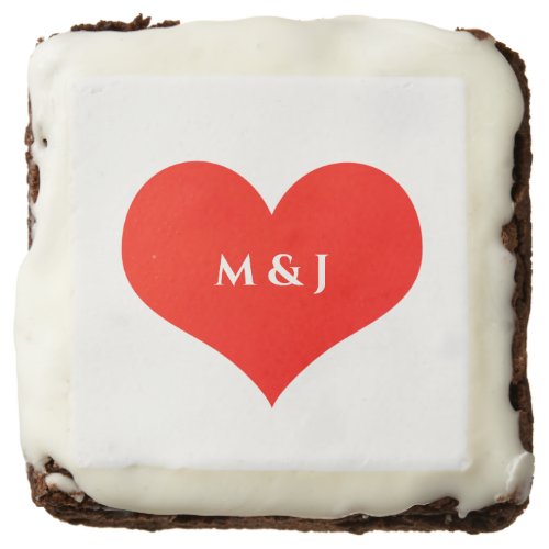 Valentines Day Red Hearts Cute Gifts Monograms Brownie