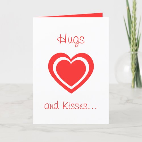 Valentines Day Red Hearts  Holiday Card