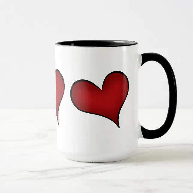 Valentines Day Red Hearts Mug Zazzle