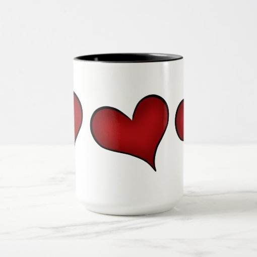 Valentines Day red hearts Mug | Zazzle