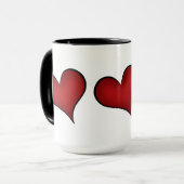 Valentines Day red hearts Mug (Front Left)