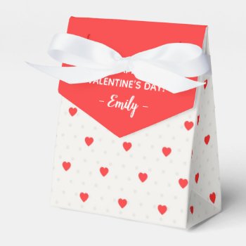 Valentine's Day Red Hearts Polka Dot Favor Box by CallaChic at Zazzle