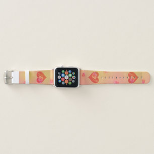 Valentine's Day Red Hearts & Roses Apple Watch Band