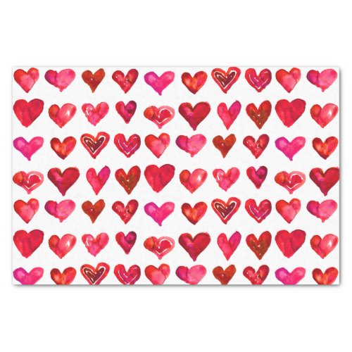 Valentines Day Red Hearts Tissue Paper