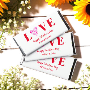 Valentines Day Red Love Cute Hearts Hershey Bar Favors