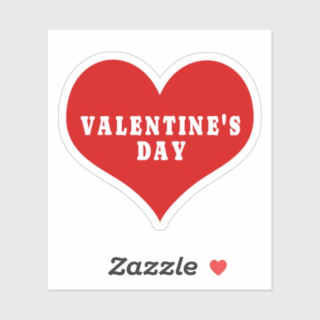 VALENTINE'S DAY Red Love Heart Vinyl Sticker (Sheet)