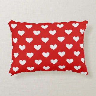 Valentines Day Red Love Hearts Accent Pillow