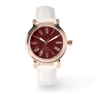 Valentines Day Red Romantic Minimal Modern Roman Watch
