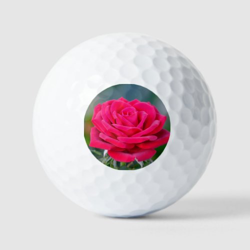 Valentines day Red Rose Romantic  Golf Balls