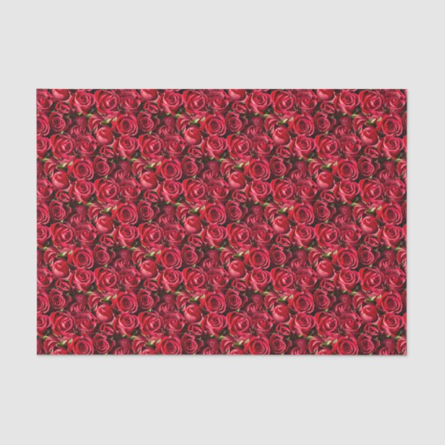 Valentine's Day Red Roses Tissue Paper (Front)