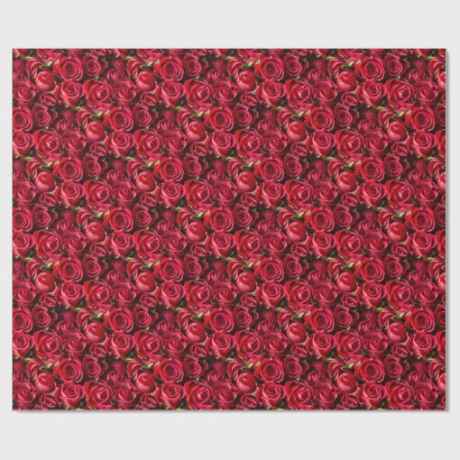 Valentine's Day Red Roses Wrapping Paper | Zazzle
