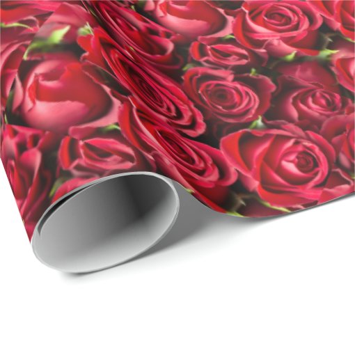 Valentine's Day Red Roses Wrapping Paper | Zazzle