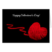 Valentine's Day Red Yarn Heart at Zazzle