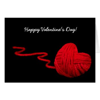 Valentine's Day Red Yarn Heart by dryfhout at Zazzle