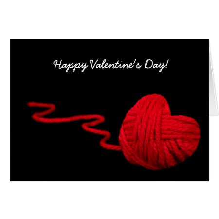 Valentine's Day Red Yarn Heart