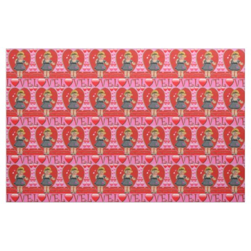 Valentine's Day Retro Art Fabric - Cotton & Linen