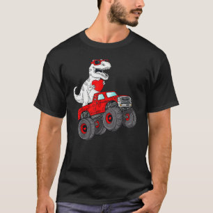 Valentines Day Rex Riding Monster Truck Toddler B T-Shirt