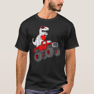Valentines Day Rex Riding Monster Truck Toddler B T-Shirt