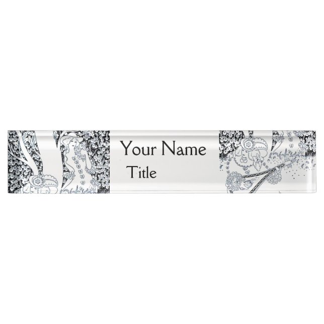 VALENTINE'S DAY ROMANCE,ROMANTIC LOVERS IN NATURE NAME PLATE (Front)