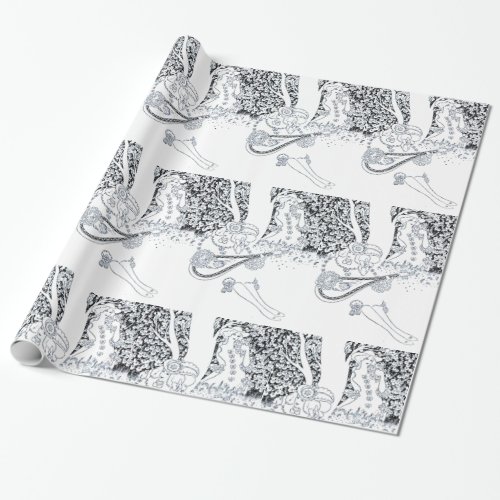 VALENTINES DAY ROMANCEROMANTIC LOVERS IN NATURE WRAPPING PAPER