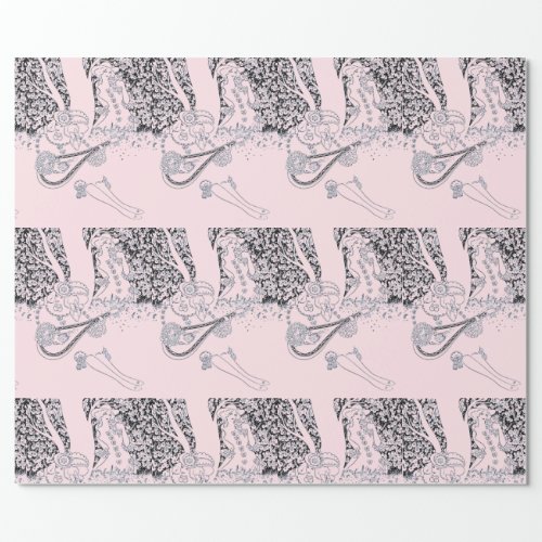 VALENTINES DAY ROMANCEROMANTIC LOVERS IN NATURE WRAPPING PAPER