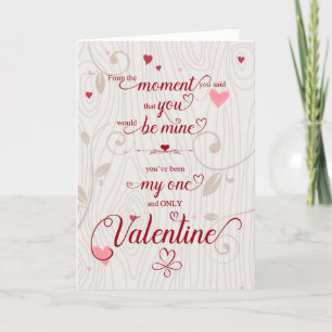 Valentine's Day Romantic Botanical Hearts Holiday Card