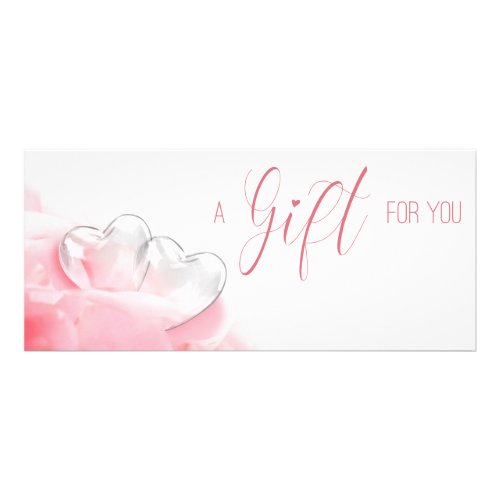 Valentines Day Romantic Glass Heart Gift Card