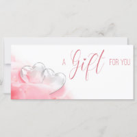 Valentine's Day Romantic Glass Heart Gift Card