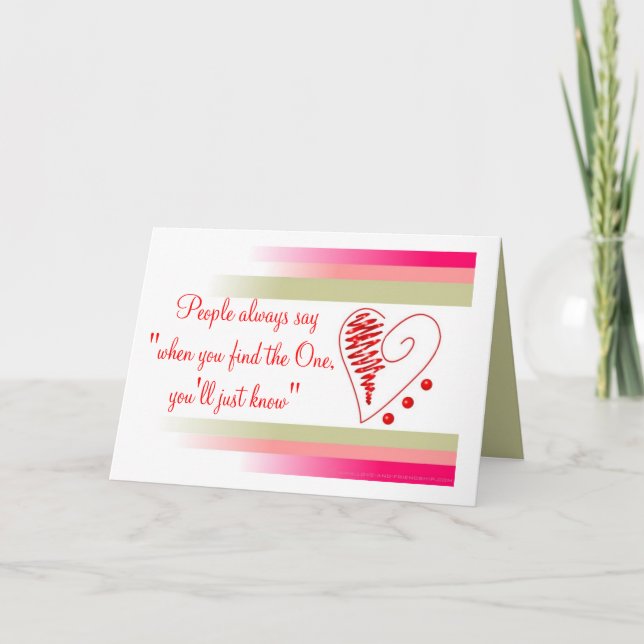 Valentine's Day Romantic Greeting Holiday Card (Front)